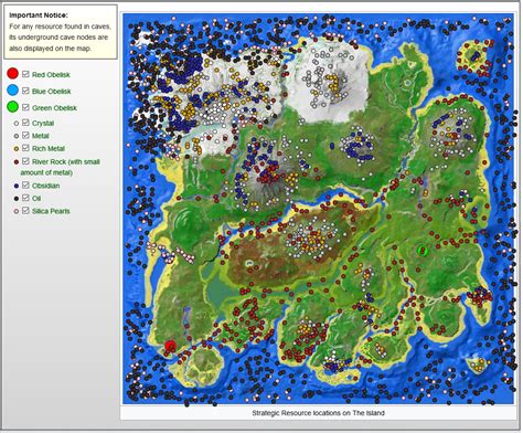 A friend and I created for the ARK map "The Volcano" an Explorer Map and some time later a Resource Map, but only mentioned this in the workshop in the. . Ark the island resource map